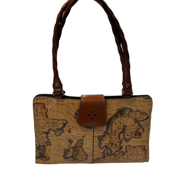Patricia Nash-European Map-Rienzo Satchel / Shoulder Bag NWOT - Picture 1 of 16